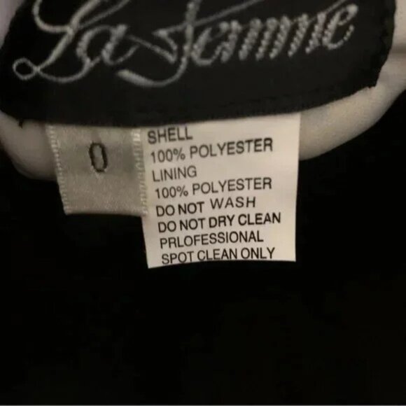 La Femme Beaded Halter Cocktail Dress - Black, White, & Yellow - Size: 0 --- NWT - Picture 6 of 9